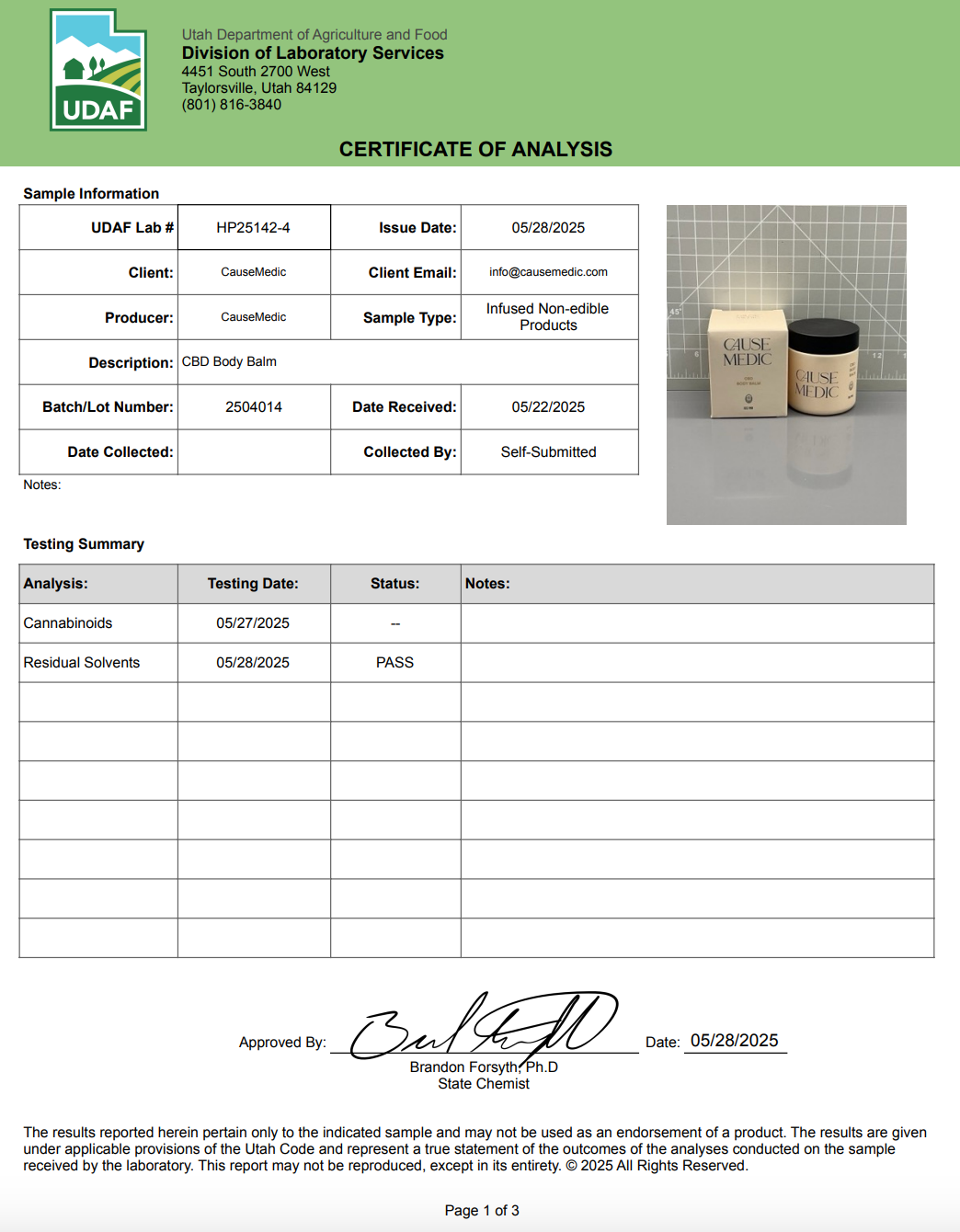 CBD Body Balm | Cause + Medic