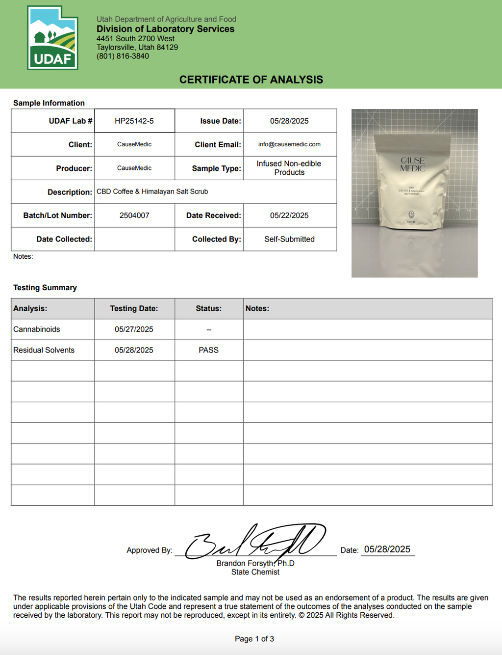 CBD Coffee Scrub | Cause + Medic