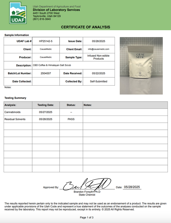 CBD Coffee Scrub | Cause + Medic